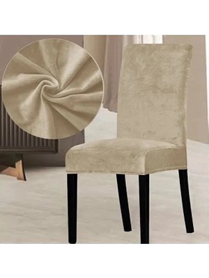Arife Home Kadife Likralı Sandalye Örtüsü Sandalye Kılıfı 1 Adet