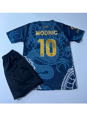 Real Madrid Luka Modric Dragon Desenli Çocuk Forması 2 Li Set Armalı Set