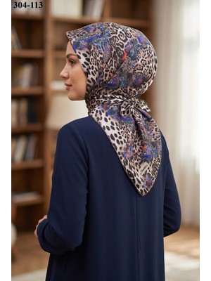 Sharell Leopar Desenli Soft Pamuk Eşarp 304-113
