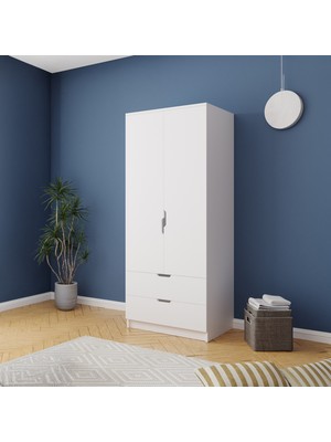 Eco Room Lugo Gardırop - Beyaz - 180X52X75 cm