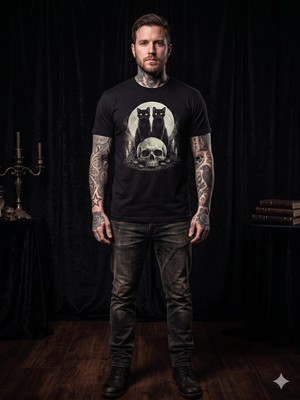 Catacomb Cats Siyah Tshirt