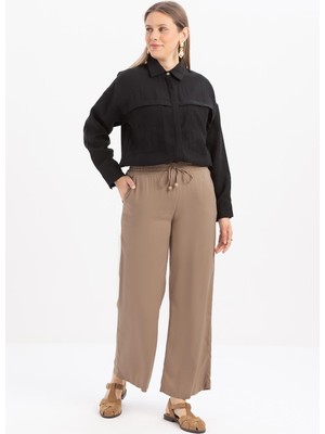Allday  Vizon Beli Lastikli Pantolon