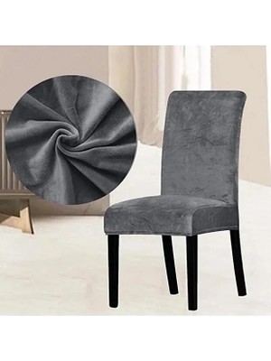 Arife Home Kadife Likralı Sandalye Örtüsü Sandalye Kılıfı 1 Adet