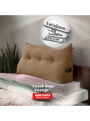 Xpermate Yatak Başı Yastığı Sırt ve Bel Destek Yastığı 90 cm Yaslanma ve Dinlenme Yastığı