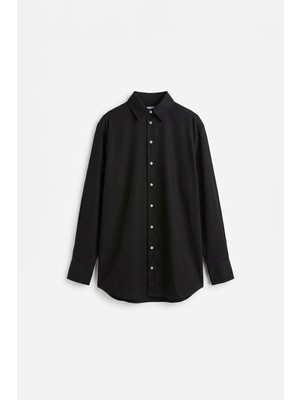 Allday  Siyah Denim Basic Gömlek