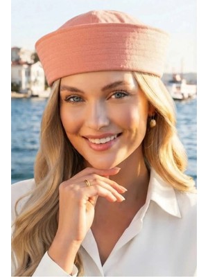 Tezzgelsin Kadın Sailor Denizci Kaptan Şapkası Retro Marin Model Siperliksiz Şapka