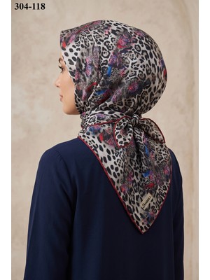 Sharell Leopar Desenli Soft Pamuk Eşarp 304-118