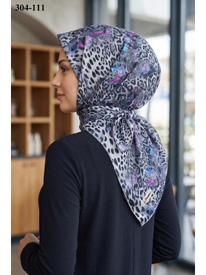 Sharell Leopar Desenli Soft Pamuk Eşarp 304-111