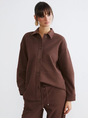 Lc Waikiki Yeni Sezon Oversize Kadın Süet Görünümlü Gömlek