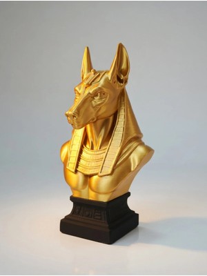 Decorius Antik Mısır Tanrısı Anubis - Yüksek Detaylı Büst - 15CM - Köpek Başlı Tanrı Anubis