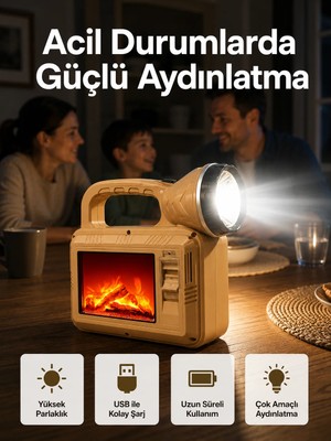 Kaia Life Solar Alev Lambası – Kamp, Bahçe ve Dış Mekan Için