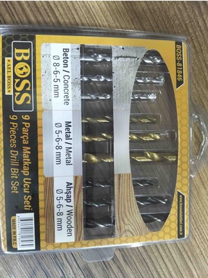 Boss 9 Parça Matkap Ucu Seti
