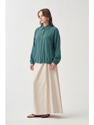 Allday  Yeşil Düğmeli Oversize Ceket
