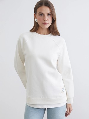 Lc Waikiki Yeni Sezon Bisiklet Yaka Oversize Kadın Kalın Sweatshirt