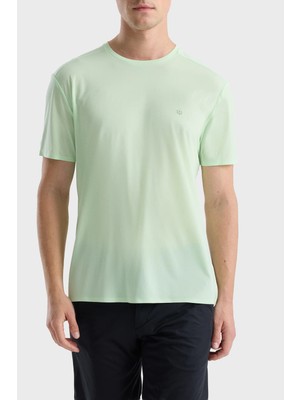 İsaora Isaora Logolu Regular Fit Bisiklet Yaka T Shirt Erkek T Shirt ISR9021 Mgrn
