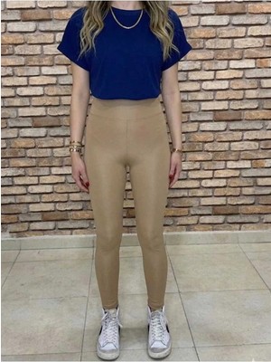 Exit Collection Dalgıç Kumaş Yüksek Bel Dar Paça Spor Tayt