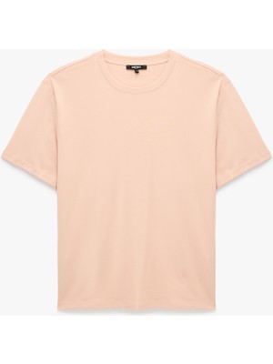 Koton Pamuklu Bisiklet Yaka Kısa Kollu Basic Oversize Tişört