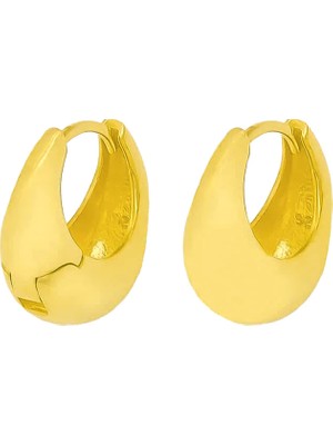 Eva Pırlanta Kalın Halka Küpe 717042 Gold