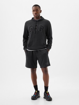 Gap Erkek Koyu Gri 8'' Gap Logo Fransız Havlu Kumaş Şort