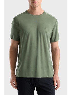 İsaora Isaora Logolu Regular Fit Bisiklet Yaka T Shirt Erkek T Shirt ISR9021 Hak