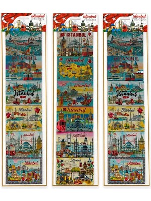 Mossem Istanbul Temalı Silikon Buzdolapı Süsü Magnet 6'lı Set ALK5809