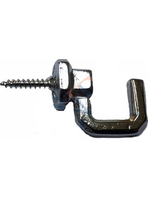Mossem Vidalı Kanca, Askı Büyük - 15X23MM, Nikel - 100 Adet