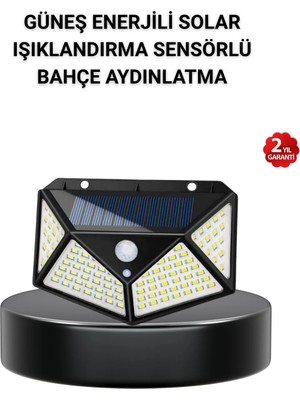 Mossem Solar Bahçe Lambası 100 LED Hareket Sensörlü Güneş Enerjili Aydınlatma