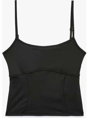 Koton Slim Fit Pencere Detaylı Ince Askılı Spor Atlet
