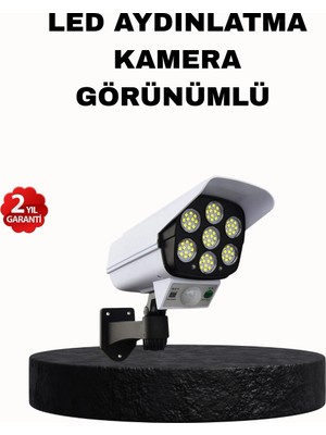 Mossem Güneş Enerjili Güvenlik Işığı Dış Mekan 5 Eksen Ayarlı ve Pır Hareket Sensörlü