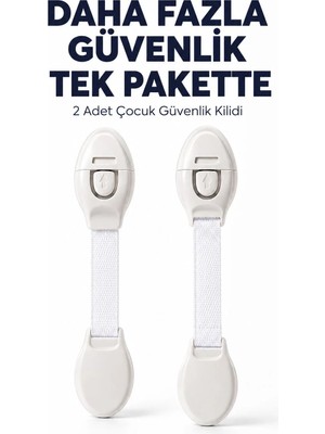 Mossem 2 Adet Güçlü Yapışkanlı Çocuk Güvenlik Kilidi