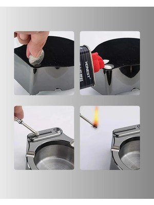 Mossem Metal Küllük Çakmaklı Masa Üstü Şık Tasarım
