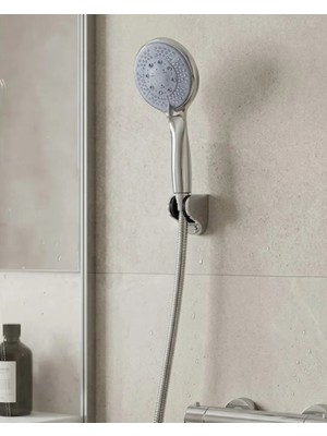 Mossem Çok Fonksiyonlu 4 Kademeli El Duşu Seti Spiral Hortumlu Banyo Duş Başlığı