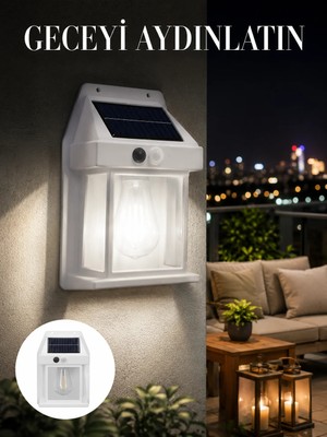 Mossem 1800 Mah Pilli Solar Duvar Aydınlatma Yeni Nesil