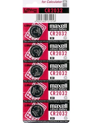 Mossem Maxell CR2032 3V Lityum Düğme Pil 5'li Paket