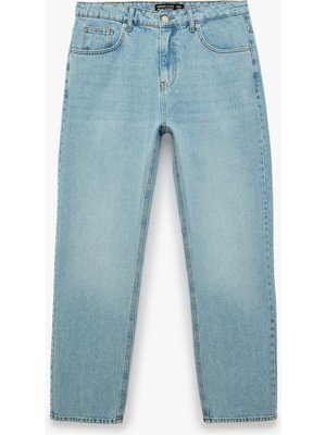 Koton Düğmeli Cepli Vintage Straight Fit Jean Pantolon