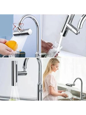 Mossem 3 Farklı Modlu Çok Amaçlı Musluk Adaptörü Evrensel Musluk Başlığı Şelale Musluk