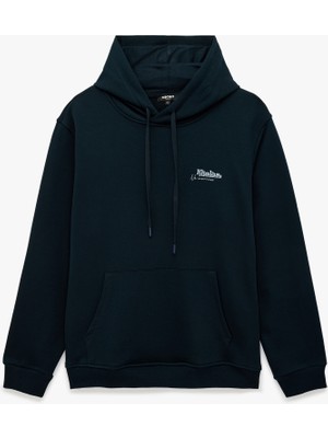 Koton Üç Iplik Uzun Kollu Baskılı Kapşonlu Sweatshirt