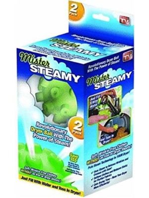 Mossem Mister Steamy Buharlı Çamaşır Kurutma ve Ütü Topları Pratik 2'li