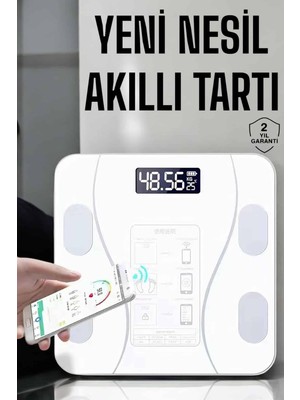 Mossem Tartı Baskül Dijital Elektronik Tartı Vücut Analiz Wifi Akıllı Yağ Ölçer