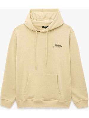Koton Üç Iplik Uzun Kollu Baskılı Kapşonlu Sweatshirt