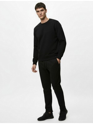 Koton Slim Fit Cepli Düğmeli Viskon Karışımlı Kumaş Pantolon