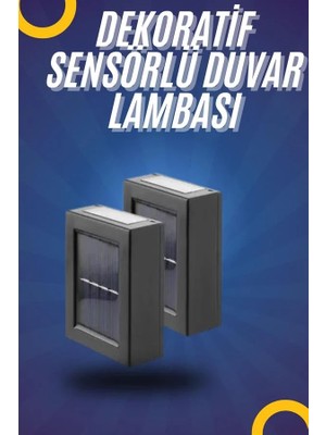 Sepetopia Yeni Model Solar Çift Taraflı Duvar Lambası Dekoratif Duvar Lambası