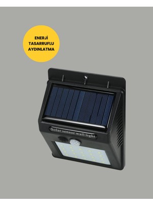 Zero Land Aconcept Sensörlü 20 LED Solar Duvar Lambası 3 Metre Algılama Mesafesi