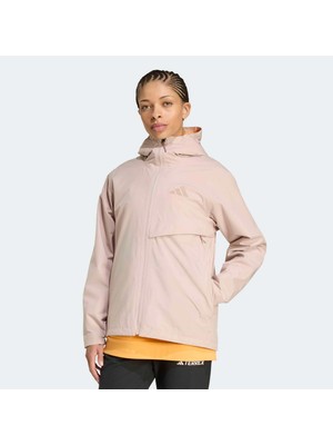 Adidas Terrex Multi 2 Layer Climaproof Kadın Bej Yağmurluk (KA7037)