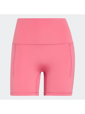 Adidas Studio All Me Booty Kadın Pembe Kısa Tayt (KX3142)