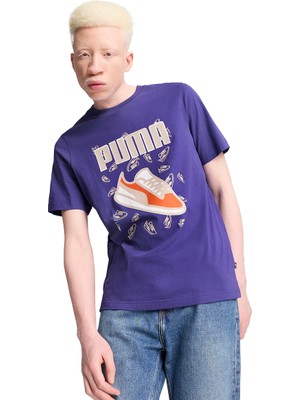 Puma Graphics Erkek Mavi Günlük Stil T-Shirt 68320927