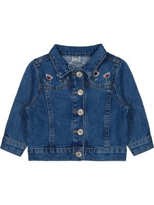 Civil Baby Çiçek Nakışlı 9-18 Ay Ceket - Mavi
