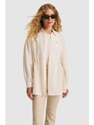 U.s. Polo Assn. Kadın Bej Gömlek Desenli 50324723-VR011