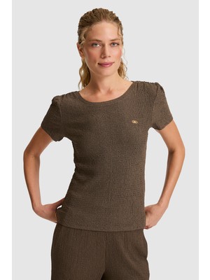U.s. Polo Assn. Kadın Kahverengi Tişört 50323475-VR029
