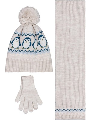 Civil Baby 6-18 Ay Atkı Bere Eldiven Set - Gri